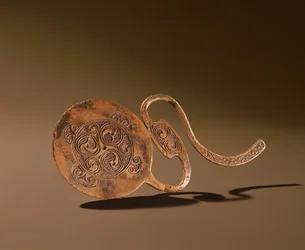 Klänningslås, från Irland (brons)